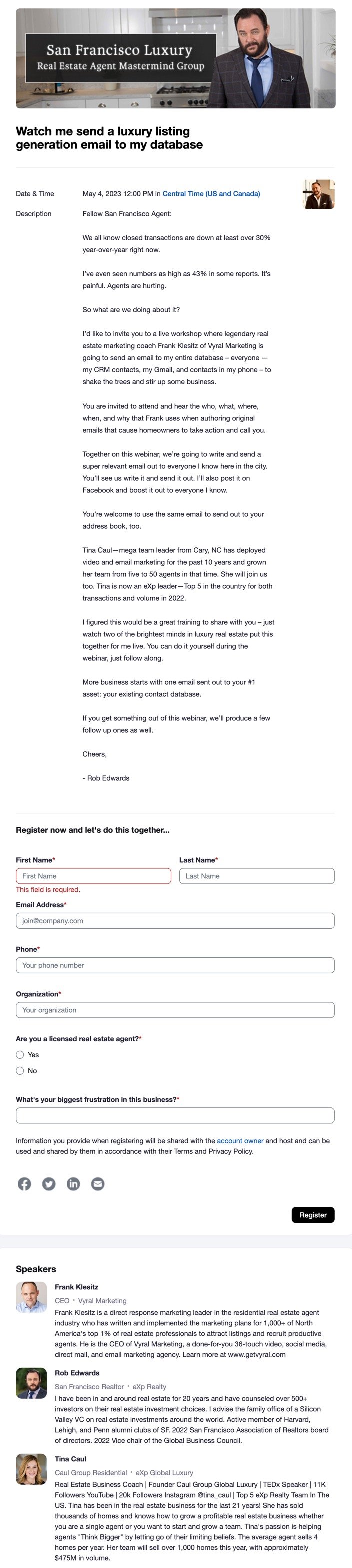Example Webinar Registration Page