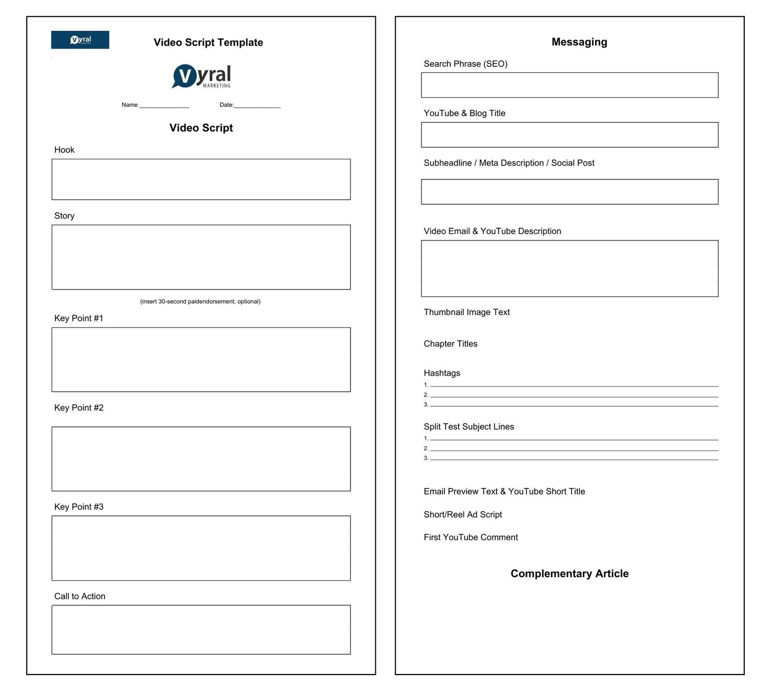 SCRIPT TEMPLATE graphic