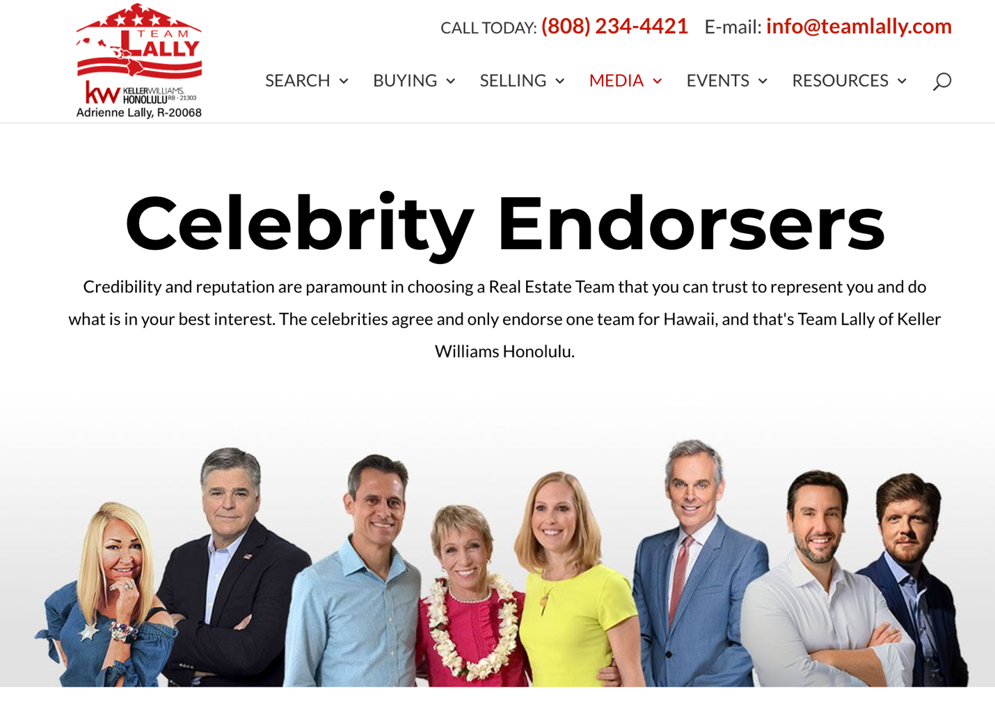 Team Lally Endorsement Page